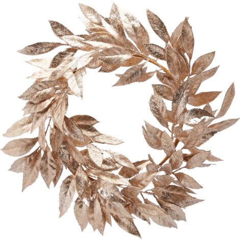 Corona di Lauro "Olis" decorazione per interno con glitter oro Ø 50 cm