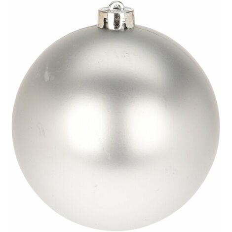 Palline per albero di Natale decorato, in Polipropilene, color Argento, da Ø 14 cm, 12 pezzi (1/4)