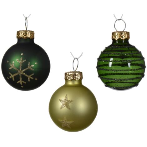 Palline di Natale con decorazione in vetro, 6 cm x 15 pezzi, in