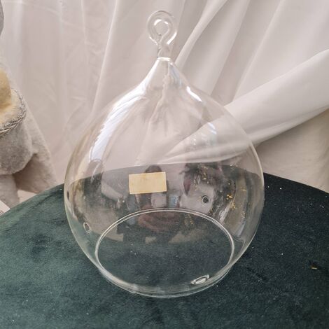 Pallina per albero di Natale in vetro Vaso Goccia trasparente da 16 cm (1/4)