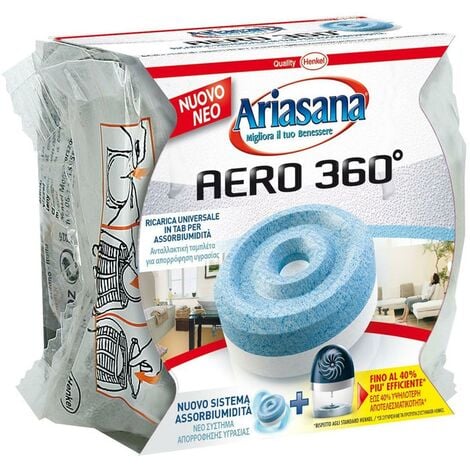 Ricarica Ariasana aero 360° assorbi umidità' deumidificatore Tab neutro  Classic 450g