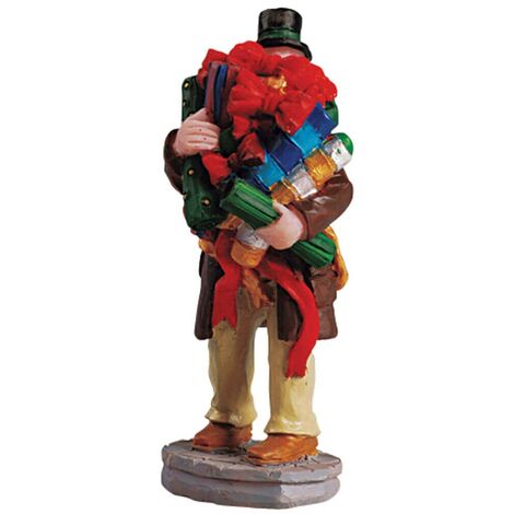 Decorazione "Tutto avvolto" per Villaggio di Natale e presepe, in Resina da h 2,7 cm (1/3)