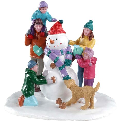 Decorazione "Lavoro di squadra di neve" per Villaggio di Natale e presepe