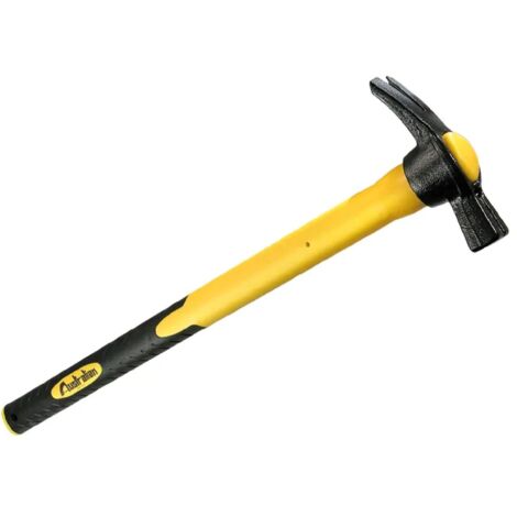 Martello per carpentiere con manico in fibra di vetro e gomma -500 gr / 450 mm