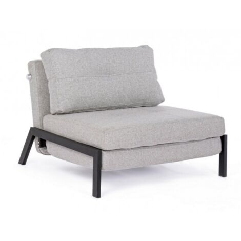 Divano letto "Hayden" con struttura in acciaio e imbottitura comoda, 95 x 96 x 79 h cm -Beige / 1 posto (1/5)