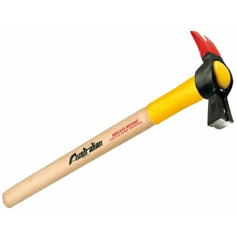 Martello becco rosso per carpentiere con calamita e manico in legno Mix -300 gr / 450 mm