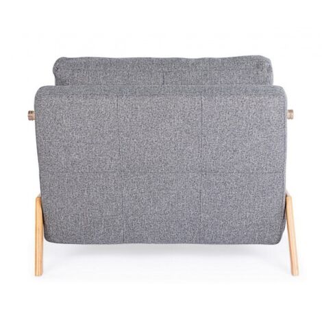 Divano letto "Hayden" con struttura in acciaio e imbottitura comoda, 95 x 96 x 79 h cm -Grigio / 1 posto (1/5)