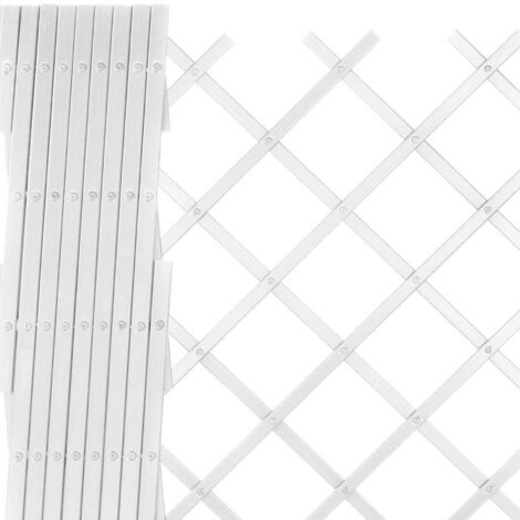 Traliccio estensibile per piante rampicanti in pvc Bianco -1 x 4 m (1/5)