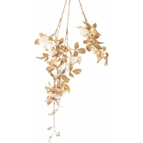 Ramo decorativo color Oro e bianco per decorazioni e composizioni di fiori  h 150 cm