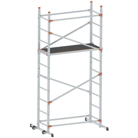 PONTEGGIO IMPALCATURA TRABATTELLO TORRE MOBILE RUOTE FAST&LOCK ALLUMINIO GIERRE