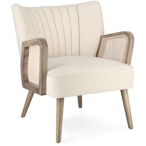 Poltrona "Virna" per interno, Struttura In Legno Di Pino E Compensato 64 x 71 x 79h cm -Natural (1/5)