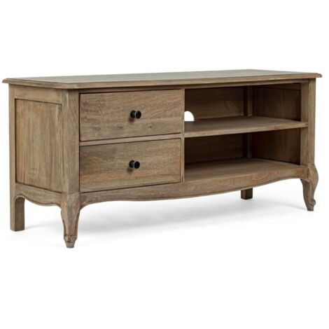 Mobile porta tv 2 cassetti in legno stile classico (1/5)