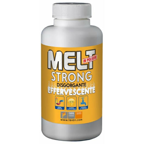 Disgorgante effervescente in polvere "Melt strong", agisce in 15-30 minuti da 600 gr