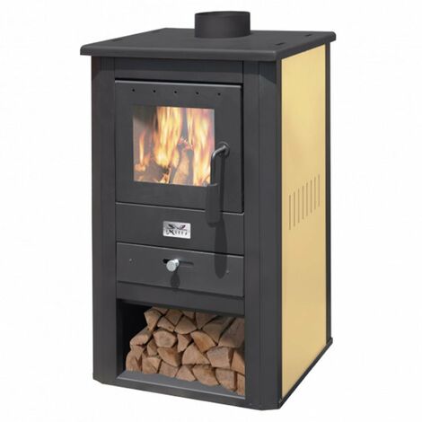 Stufa a legno Pallade da 13 kW da 51 x 45 x 94 cm -Avorio