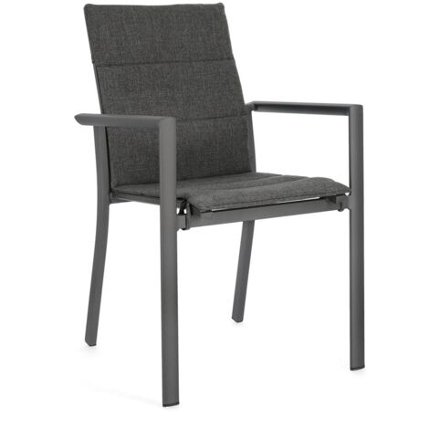 Cuscino per sedia Konnor in tessuto olefin, 91 x 41 x 1h cm -Grigio Scuro