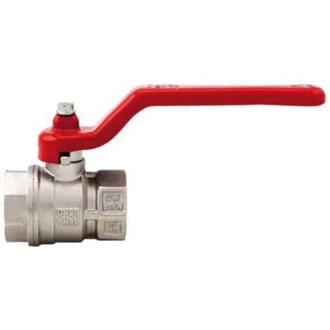 Valvola a sfera con maniglia a leva attacco femmina/femmina passaggio standard -1"1/4