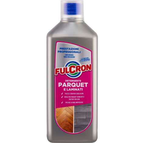 Detergente neutro "Fulcron" per lavare pavimenti laminati e parquet, da 1 litro