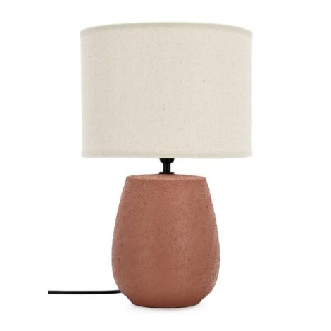 Lampada da Tavolo Ceramica Bianca Moderna da Interno - MEI-HSUAN - Colore: Rosso - Dimensione: D 26
