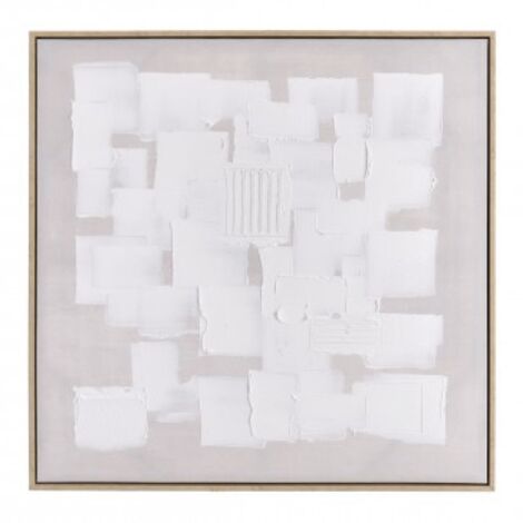 Quadro texture dipinto a mano su tela, cornice in mdf