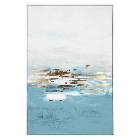 Quadro Bold  306 82,6 x 122,6 cm stampa su tela dipinta a mano con applicazione fogli dorati