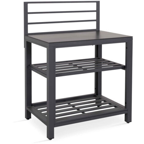 Modulo piano cucina da esterno "Trinidad" struttura in alluminio antracite 90 cm