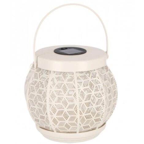 Lanterna solare sunil in acciao per uso interno ed esterno -14 x 14 x h 20 cm / Rettangolare