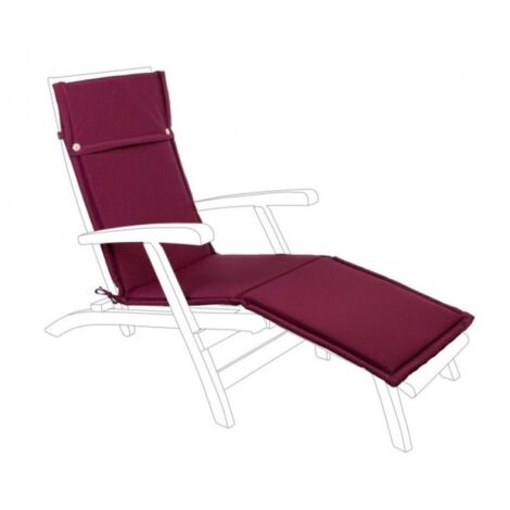 Cuscino da esterno per sedia a sdraio in Polyestere 180 gr -Bordeaux