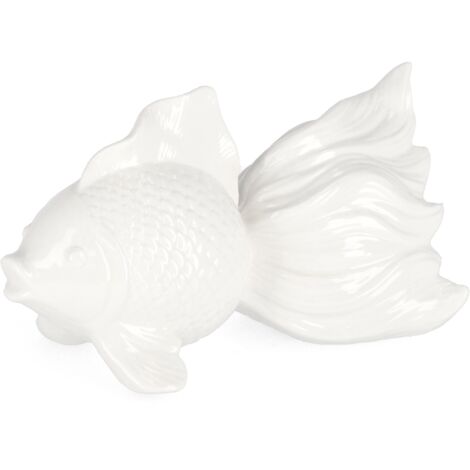 Pesce favignana in porcellana con varie tonalità di colore -26.2 x 14.3 x h 14.1cm / Blu