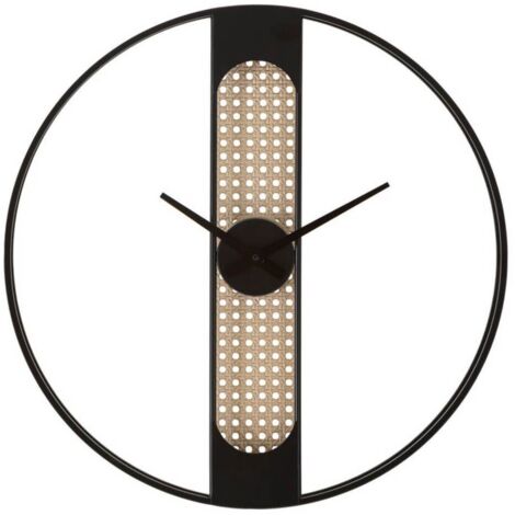 Orologio da parete in ferro colore nero e crema per salotto e cucina (1/5)
