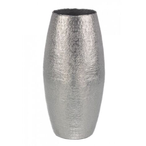 Vaso Decorativo Metallo Argentato Moderno da Interno - MALIKA (1/4)