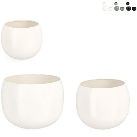 Set 3 PortaFiore Keyra Ciotola Bianco per uso interno ed esterno.