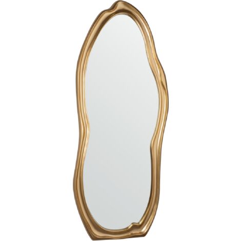 Specchio da parete con cornice in poliuretano "Felipe" colore oro -75 X 75 cm