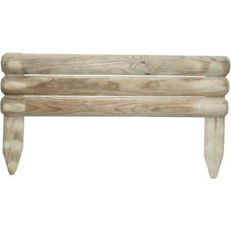 Bordura per aiuole in legno in pino naturale per recinzioni giardino e terrazzo 55 cm