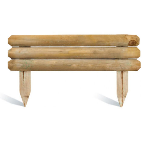 Bordura per aiuole in legno in pino naturale per recinzioni giardino e terrazzo 55 cm