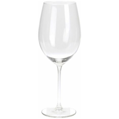 Calici decorativi in vetro trasparente per vino bianco 410 ml set da 4