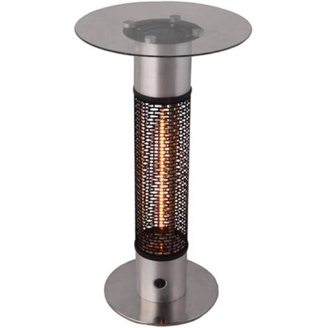 Stufa elettrica Tavolo riscaldante in vetro ed acciaio inox 1500 W per arredamento Moderno