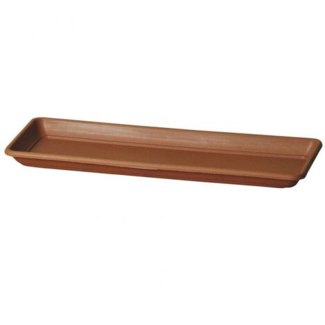 Sottovaso rettangolare "Sottocassetta Basic" per fiori e piante da esterno -50 cm / Sabbia