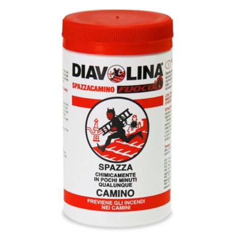 Diavolina spazzacamino mangia fuliggine per stufe e caminetti a legna 270 g -Confezione da 5 Pezzi