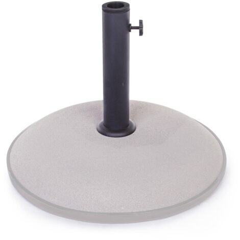 Base in cemento tonda per ombrellone palo centrale marmetta da 26 kg (1/3)