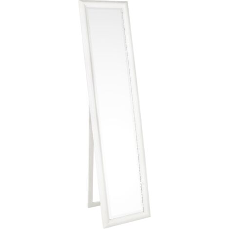 Specchio "Sanzio" da terra con cornice in legno h 170 cm bagno e soggiorno -Bianco / 60X90 (1/5)