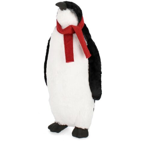 Pinguino decorativo "Frankie" in poliestere per decorazione natalizia -59 cm