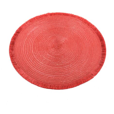 Sottopiatto natalizio rosso per tavola di Natale e festività da Ø 38 cm -Brillantini / Rosso