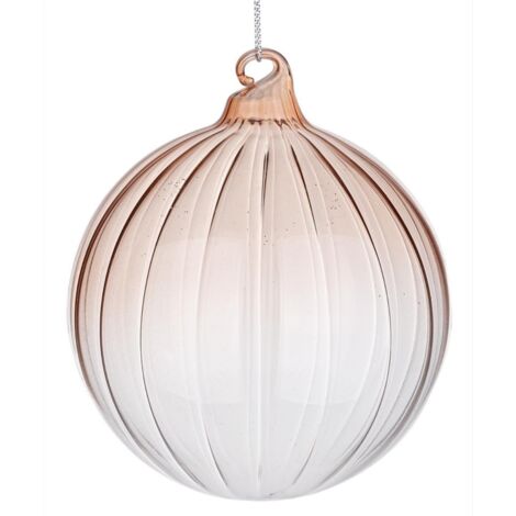 Palline per albero di Natale in vetro "Nuance" beige per decorazioni natalizie -4 sfere da 10 cm