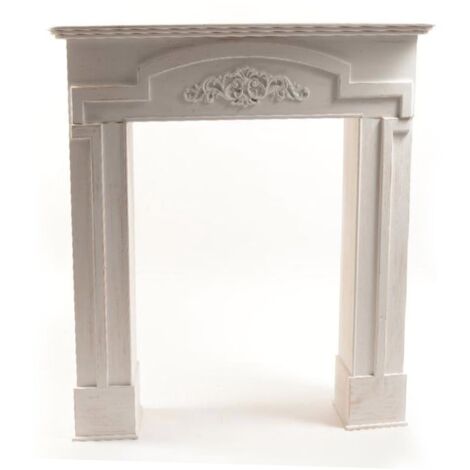 Struttura caminetto natalizio in legno per decorazioni natalizie h 95 cm -Con cassetti