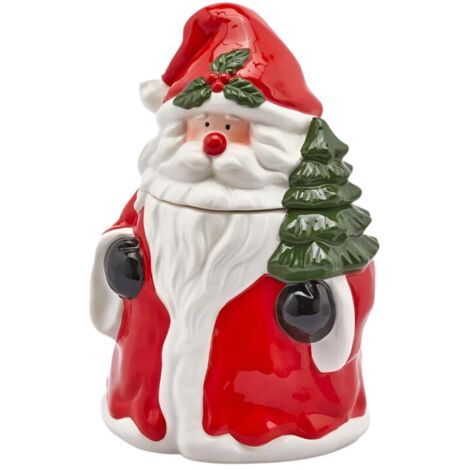 Glory Haus Ornamento Di Babbo Natale In Ceramica Dipinto A Mano – Decorazione Natalizia Per Albero, Regalo Fatto A Mano