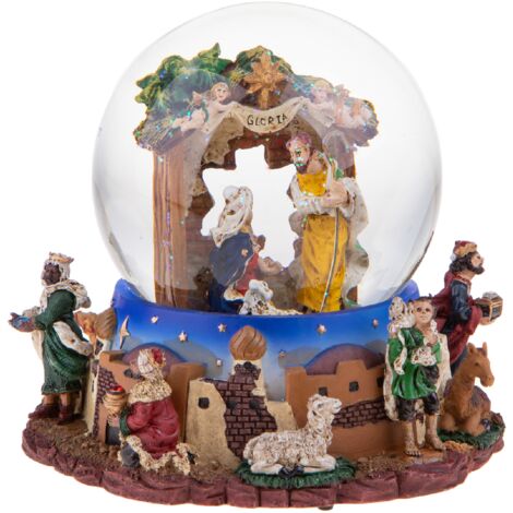 Sfera carillon con natività H16,50 cm per decorazioni (1/5)