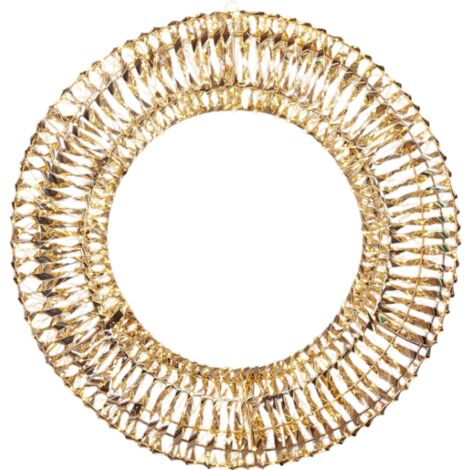 EDG Enzo De Gasperi Corona Natale Led Stripes 960 MicroLed D 70 Cm Ip 44 Gold (1/3)