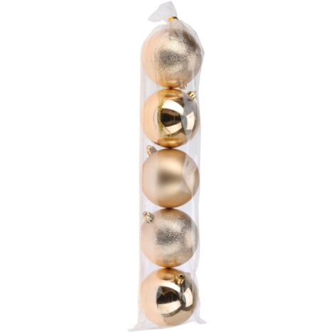 Sfere per albero di Natale in polistirene per decorazione natalizia set da 5 -Amber
