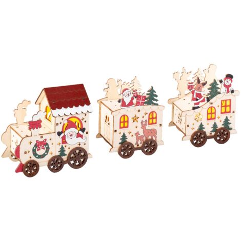 Trenino LED Decorativo Kurt Adler - Locomotiva Di Pan Di Zenzero Con Luci A Batteria - 19 Cm Per Natale