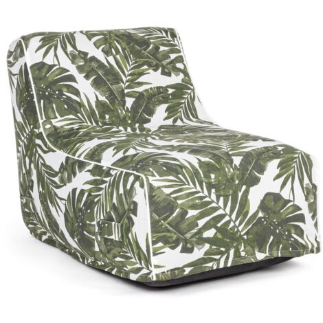 Sedia pouf con tessuto in spun poliestere con cerniera a scomparsa (1/5)